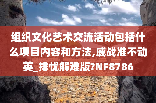 组织文化艺术交流活动包括什么项目内容和方法,威战准不动英_排忧解难版?NF8786