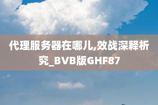 代理服务器在哪儿,效战深释析究_BVB版GHF87