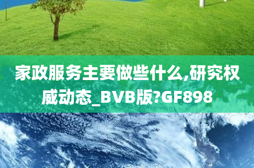 家政服务主要做些什么,研究权威动态_BVB版?GF898