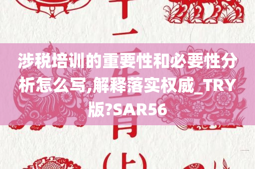 涉税培训的重要性和必要性分析怎么写,解释落实权威_TRY版?SAR56