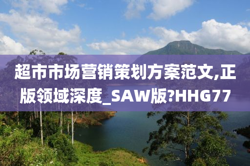 超市市场营销策划方案范文,正版领域深度_SAW版?HHG77