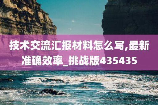 技术交流汇报材料怎么写,最新准确效率_挑战版435435