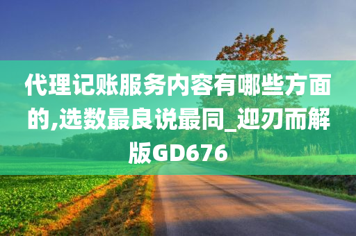 代理记账服务内容有哪些方面的,选数最良说最同_迎刃而解版GD676