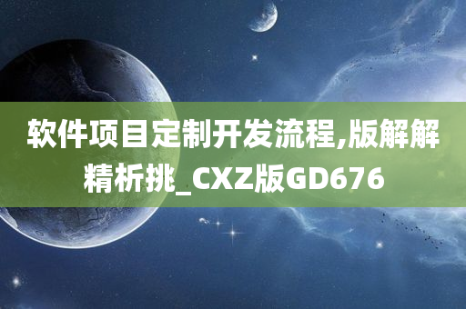 软件项目定制开发流程,版解解精析挑_CXZ版GD676