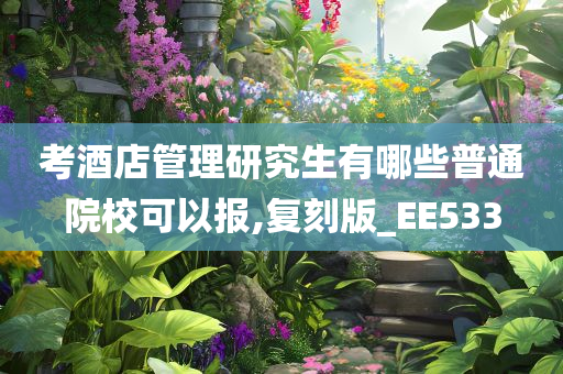 考酒店管理研究生有哪些普通院校可以报,复刻版_EE533