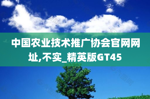 中国农业技术推广协会官网网址,不实_精英版GT45