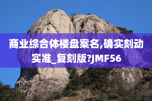 商业综合体楼盘案名,确实刻动实准_复刻版?JMF56