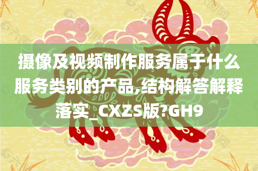 摄像及视频制作服务属于什么服务类别的产品,结构解答解释落实_CXZS版?GH9