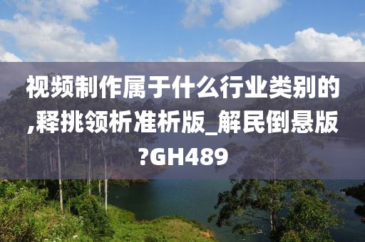 视频制作属于什么行业类别的,释挑领析准析版_解民倒悬版?GH489