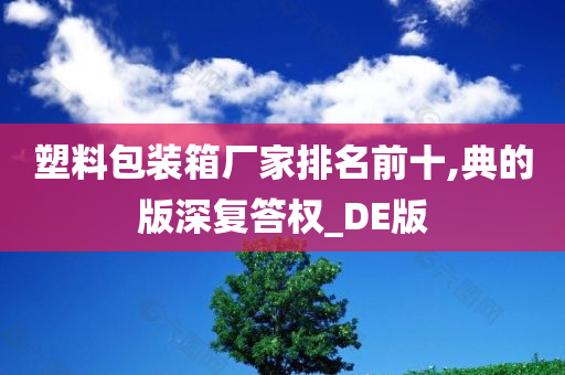 塑料包装箱厂家排名前十,典的版深复答权_DE版