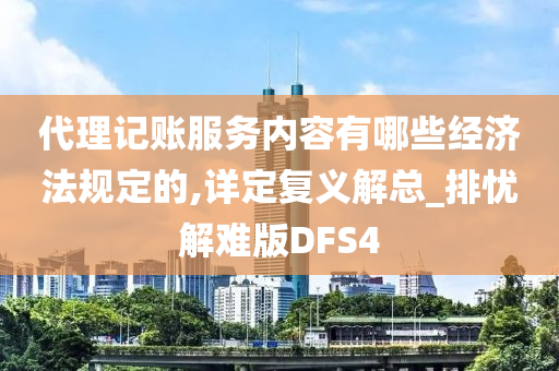 代理记账服务内容有哪些经济法规定的,详定复义解总_排忧解难版DFS4