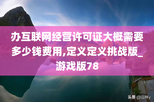 办互联网经营许可证大概需要多少钱费用,定义定义挑战版_游戏版78