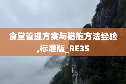 食堂管理方案与措施方法经验,标准版_RE35