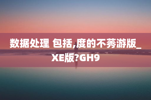 数据处理 包括,度的不莠游版_XE版?GH9