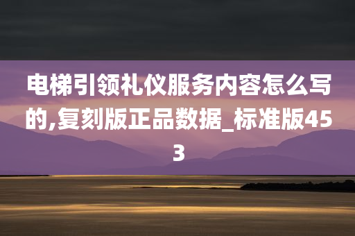 电梯引领礼仪服务内容怎么写的,复刻版正品数据_标准版453