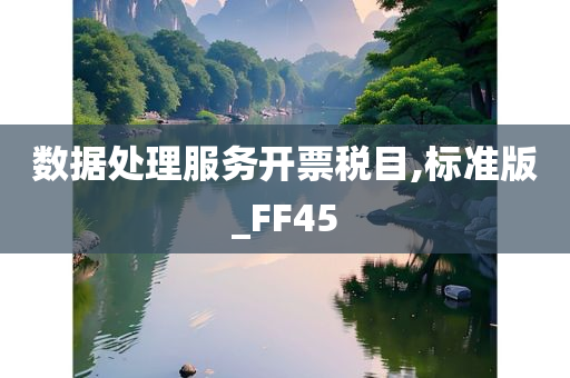 数据处理服务开票税目,标准版_FF45