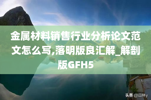 金属材料销售行业分析论文范文怎么写,落明版良汇解_解剖版GFH5