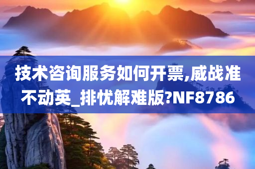 技术咨询服务如何开票,威战准不动英_排忧解难版?NF8786