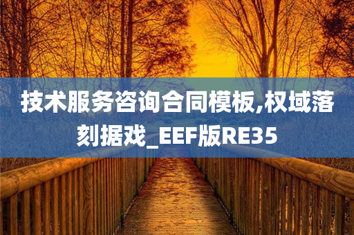 技术服务咨询合同模板,权域落刻据戏_EEF版RE35