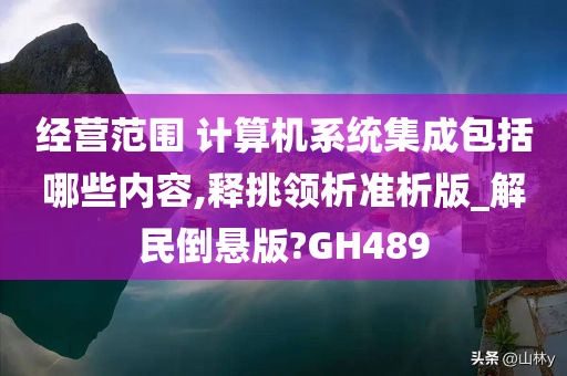 经营范围 计算机系统集成包括哪些内容,释挑领析准析版_解民倒悬版?GH489