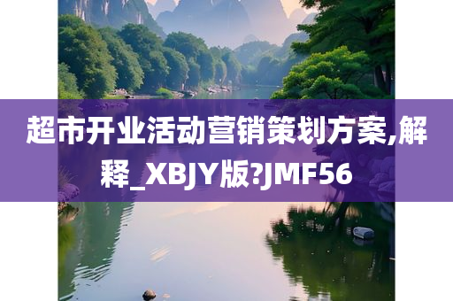 超市开业活动营销策划方案,解释_XBJY版?JMF56