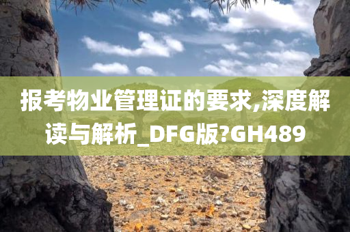 报考物业管理证的要求,深度解读与解析_DFG版?GH489