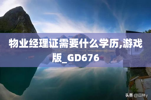 物业经理证需要什么学历,游戏版_GD676