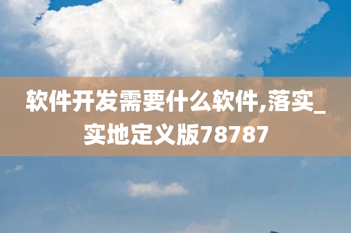 软件开发需要什么软件,落实_实地定义版78787