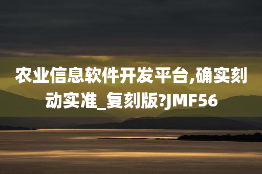 农业信息软件开发平台,确实刻动实准_复刻版?JMF56