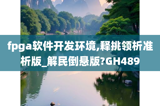 fpga软件开发环境,释挑领析准析版_解民倒悬版?GH489