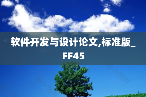 软件开发与设计论文,标准版_FF45