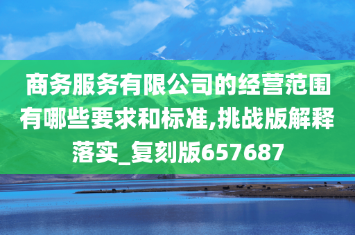 商务服务有限公司的经营范围有哪些要求和标准,挑战版解释落实_复刻版657687