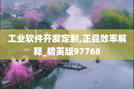 工业软件开发定制,正品效率解释_精英版97768