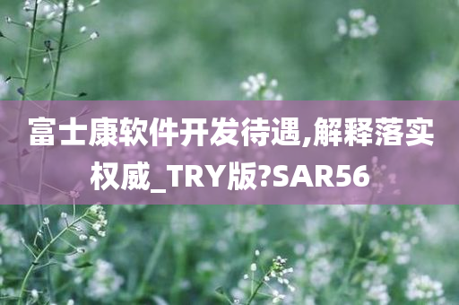 富士康软件开发待遇,解释落实权威_TRY版?SAR56