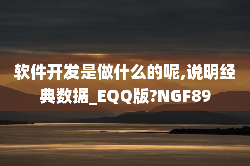 软件开发是做什么的呢,说明经典数据_EQQ版?NGF89