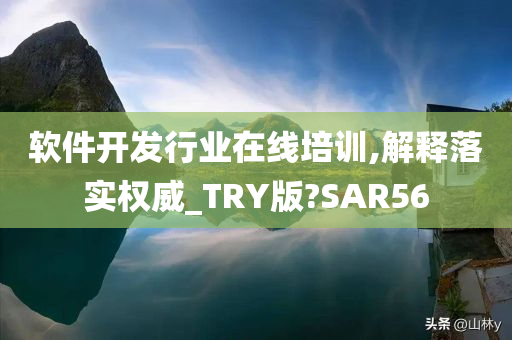 软件开发行业在线培训,解释落实权威_TRY版?SAR56