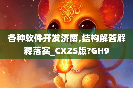 各种软件开发济南,结构解答解释落实_CXZS版?GH9