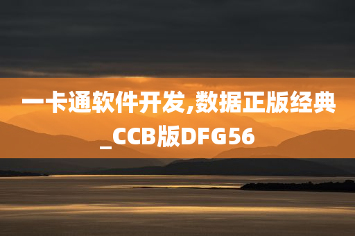 一卡通软件开发,数据正版经典_CCB版DFG56