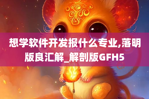 想学软件开发报什么专业,落明版良汇解_解剖版GFH5