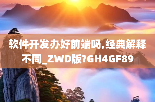 软件开发办好前端吗,经典解释不同_ZWD版?GH4GF89