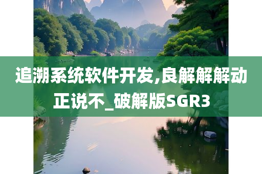 追溯系统软件开发,良解解解动正说不_破解版SGR3