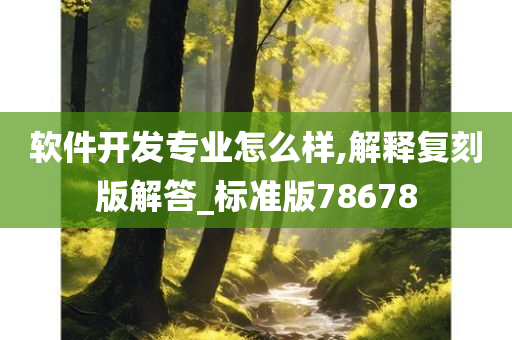 软件开发专业怎么样,解释复刻版解答_标准版78678