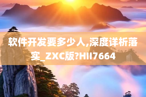 软件开发要多少人,深度详析落实_ZXC版?HII7664