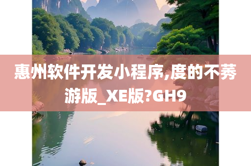 惠州软件开发小程序,度的不莠游版_XE版?GH9