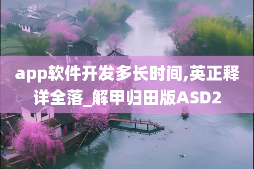 app软件开发多长时间,英正释详全落_解甲归田版ASD2