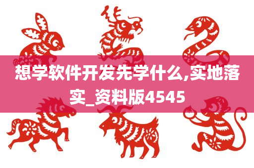 想学软件开发先学什么,实地落实_资料版4545