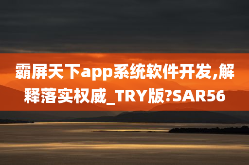 霸屏天下app系统软件开发,解释落实权威_TRY版?SAR56