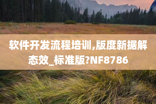 软件开发流程培训,版度新据解态效_标准版?NF8786