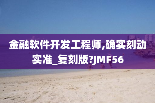 金融软件开发工程师,确实刻动实准_复刻版?JMF56