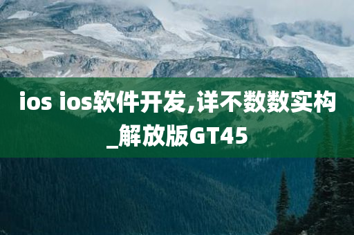 ios ios软件开发,详不数数实构_解放版GT45